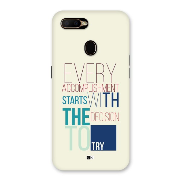 Decision To Try Back Case for Oppo A5s