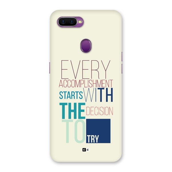 Decision To Try Back Case for Oppo F9