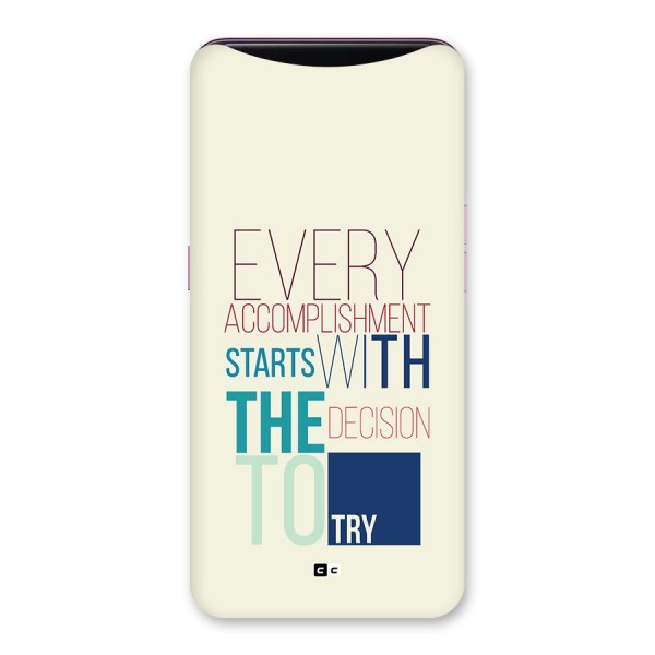 Decision To Try Back Case for Oppo Find X