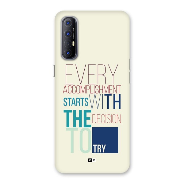 Decision To Try Back Case for Oppo Reno3 Pro