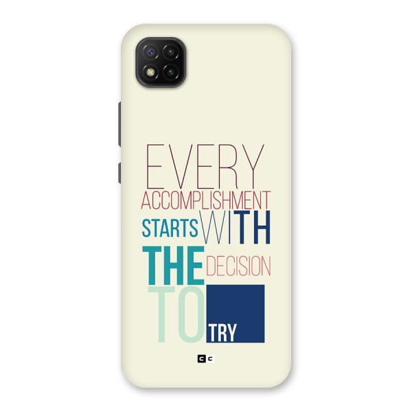Decision To Try Back Case for Poco C3