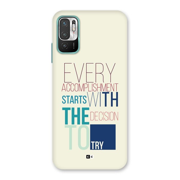 Decision To Try Back Case for Redmi Note 10T 5G