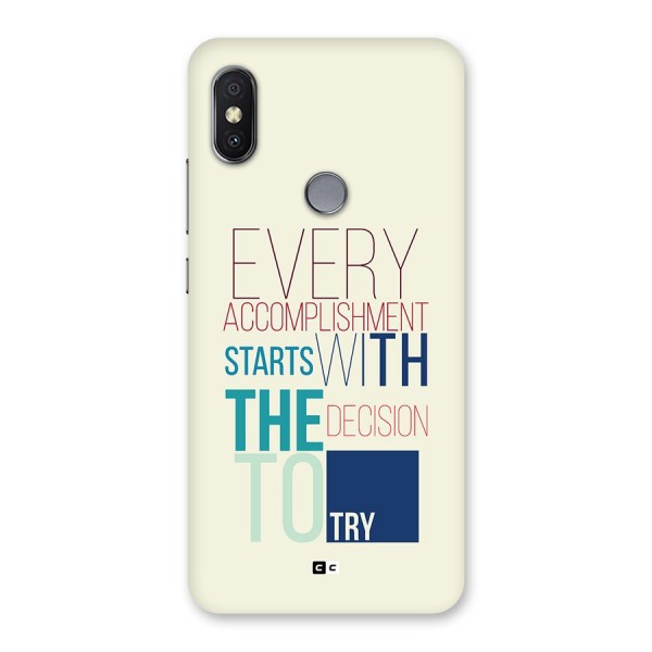 Decision To Try Back Case for Redmi Y2