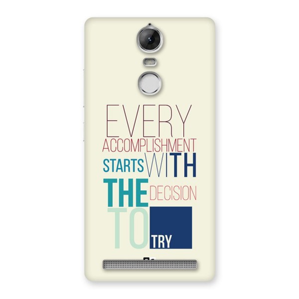 Decision To Try Back Case for Vibe K5 Note