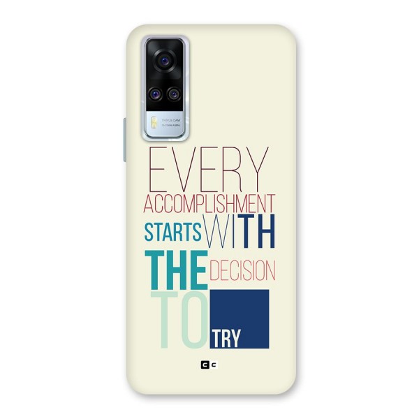 Decision To Try Back Case for Vivo Y51A