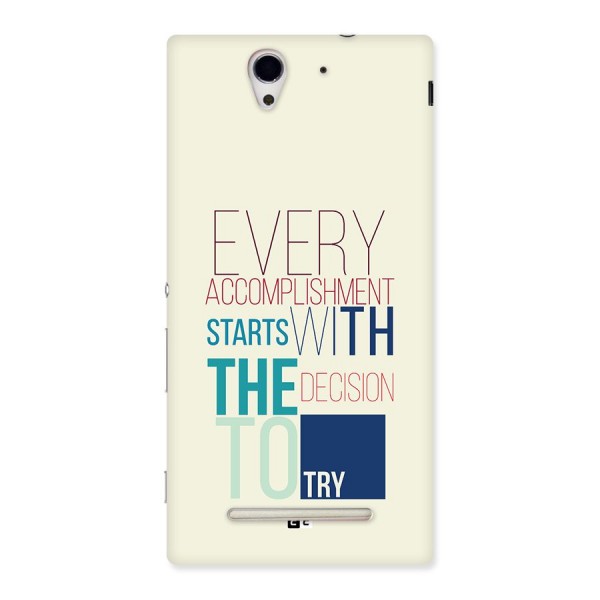 Decision To Try Back Case for Xperia C3