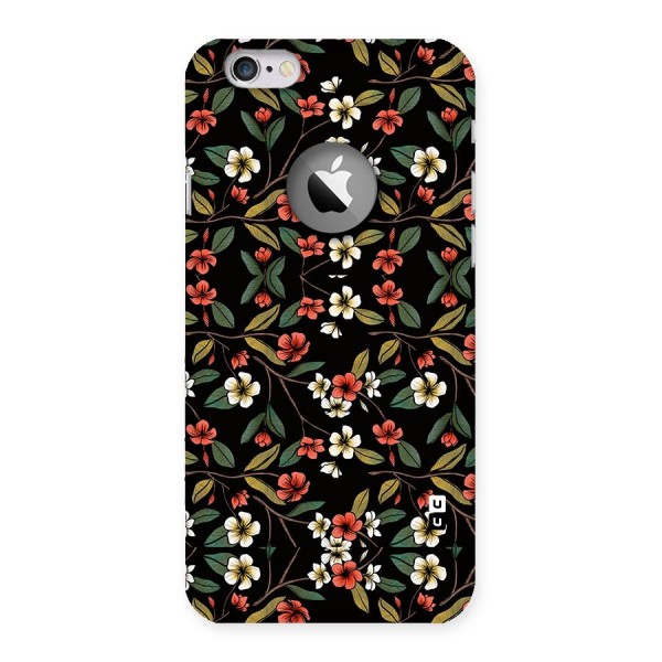 Decorative Florals Pattern Back Case for iPhone 6 Logo Cut