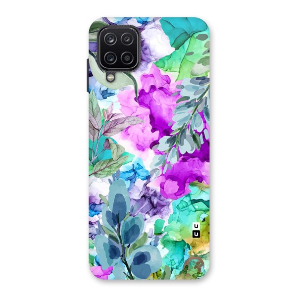 Decorative Florals Printed Back Case for Galaxy A12