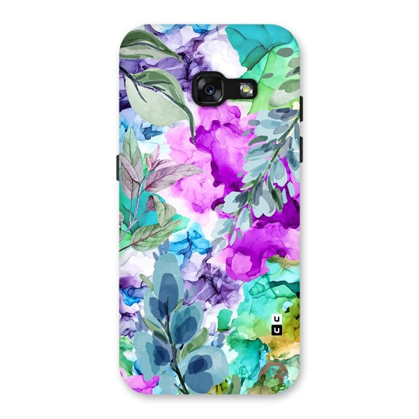 Decorative Florals Printed Back Case for Galaxy A3 (2017)