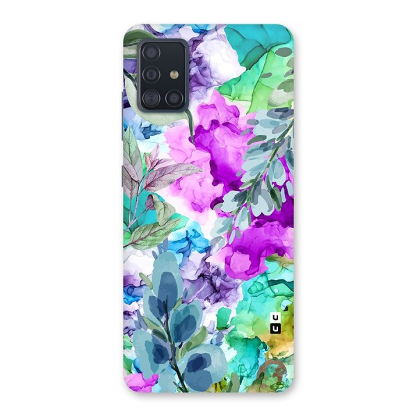 Decorative Florals Printed Back Case for Galaxy A51
