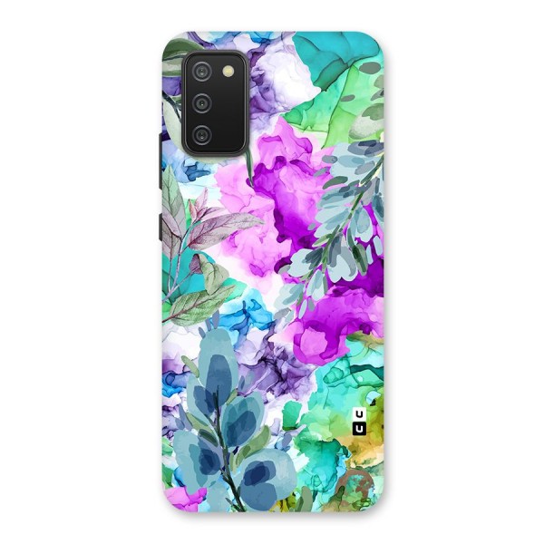 Decorative Florals Printed Back Case for Galaxy F02s