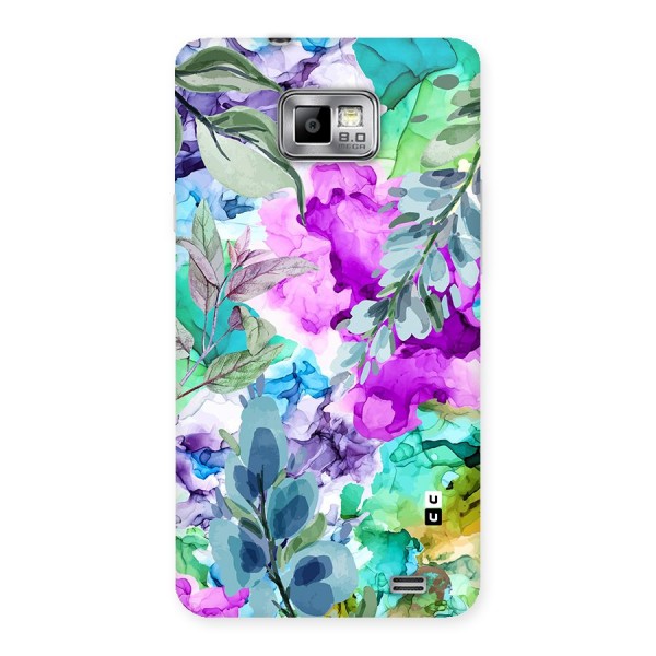 Decorative Florals Printed Back Case for Galaxy S2