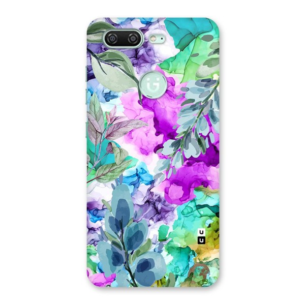 Decorative Florals Printed Back Case for Gionee S10