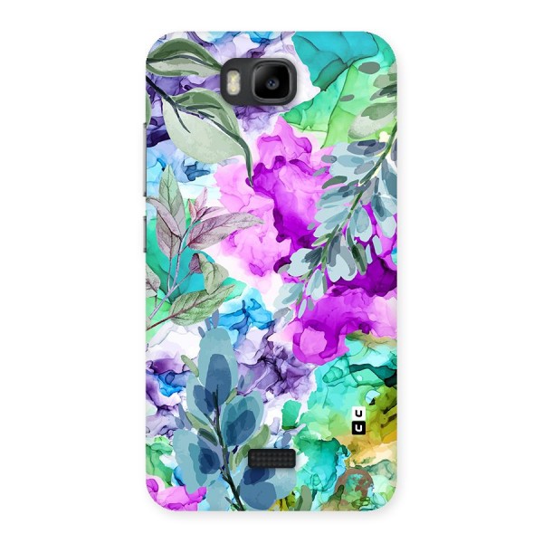 Decorative Florals Printed Back Case for Honor Bee
