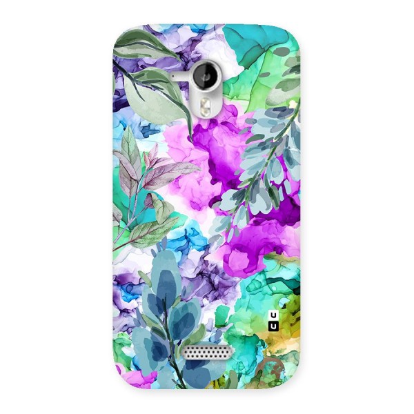 Decorative Florals Printed Back Case for Micromax Canvas HD A116