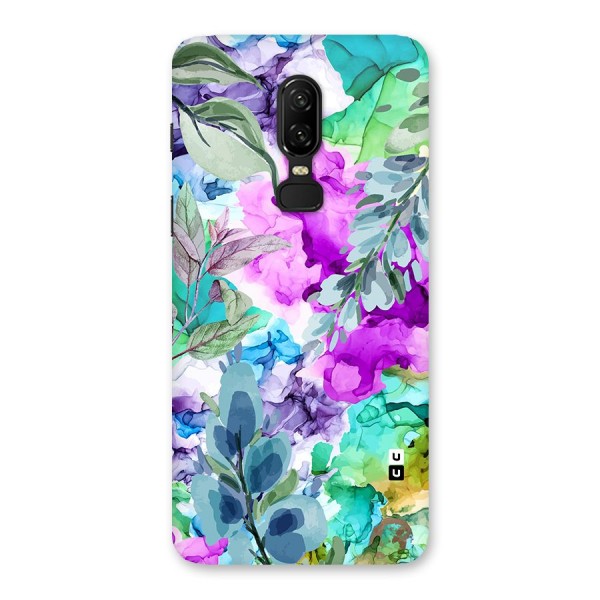 Decorative Florals Printed Back Case for OnePlus 6