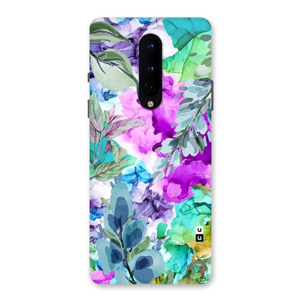 Decorative Florals Printed Back Case for OnePlus 8