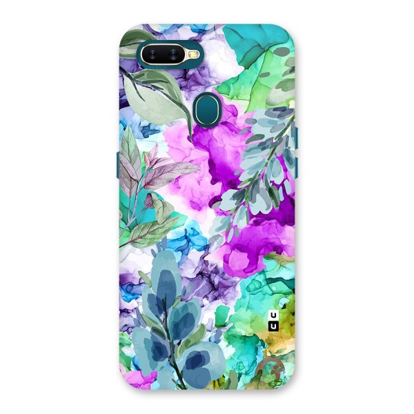 Decorative Florals Printed Back Case for Oppo A12