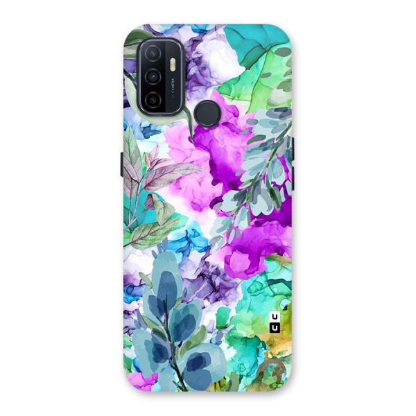 Decorative Florals Printed Back Case for Oppo A32