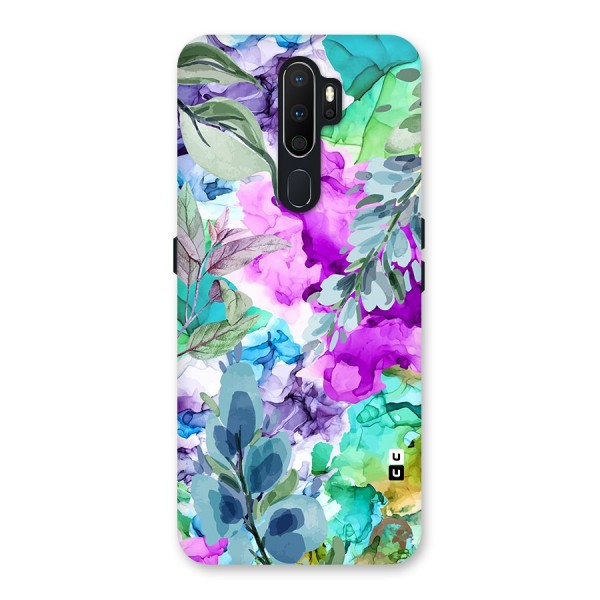 Decorative Florals Printed Back Case for Oppo A5 (2020)