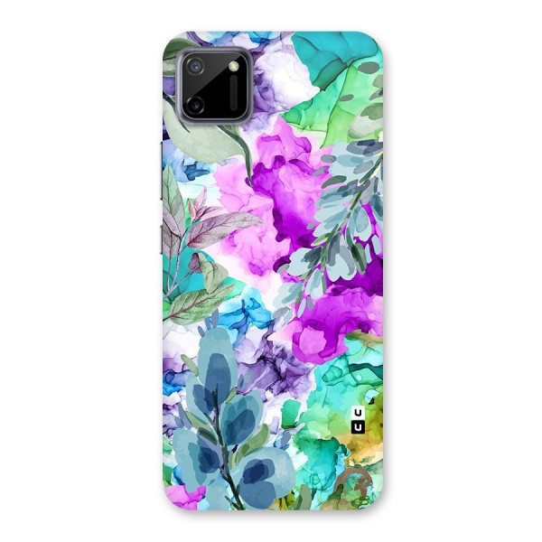 Decorative Florals Printed Back Case for Realme C11