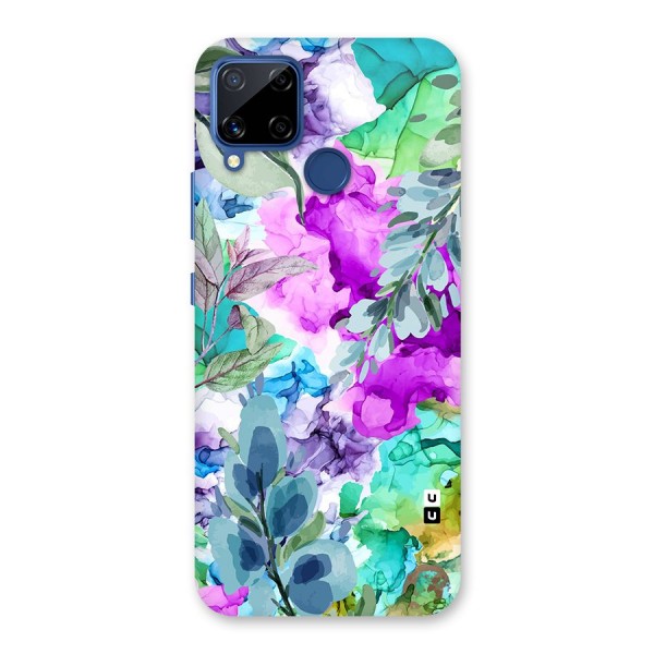 Decorative Florals Printed Back Case for Realme C12