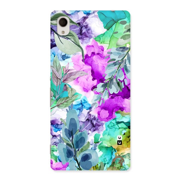 Decorative Florals Printed Back Case for Sony Xperia M4