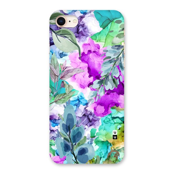 Decorative Florals Printed Back Case for iPhone 8