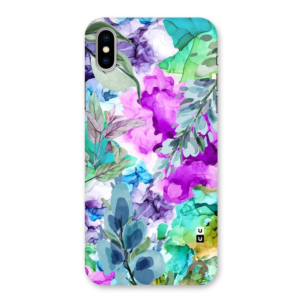 Decorative Florals Printed Back Case for iPhone X