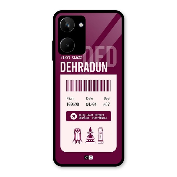 Dehradun Boarding Pass Glass Back Case for Realme 10