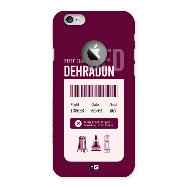 Dehradun Boarding Pass Back Case for iPhone 6 Logo Cut