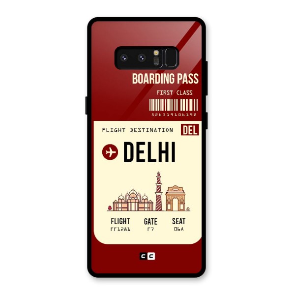 Delhi Boarding Pass Glass Back Case for Galaxy Note 8