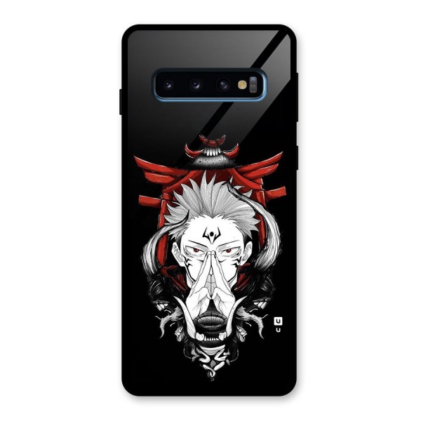 Demon King Sukuna Glass Back Case for Galaxy S10