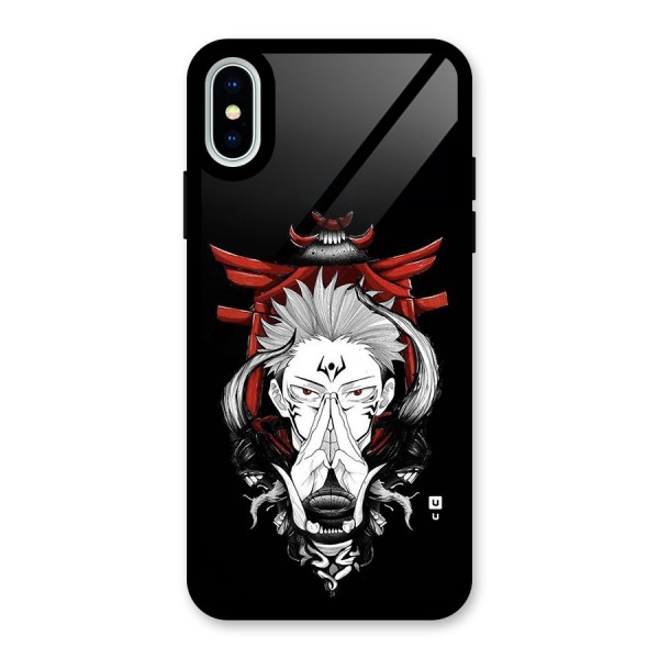 Demon King Sukuna Glass Back Case for iPhone X