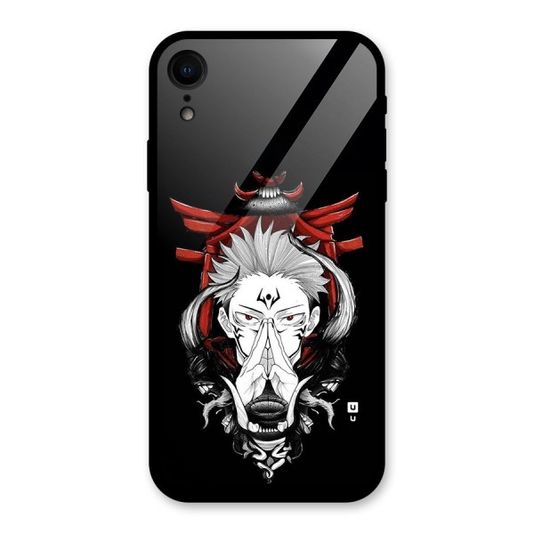 Demon King Sukuna Glass Back Case for iPhone XR