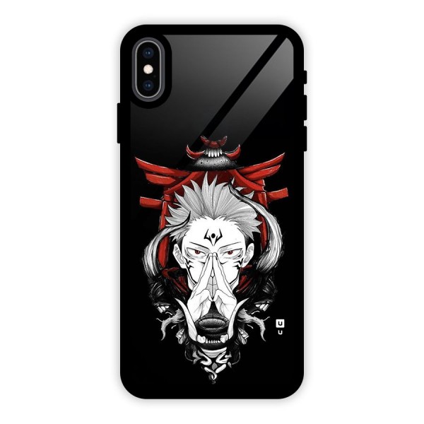 Demon King Sukuna Glass Back Case for iPhone XS Max