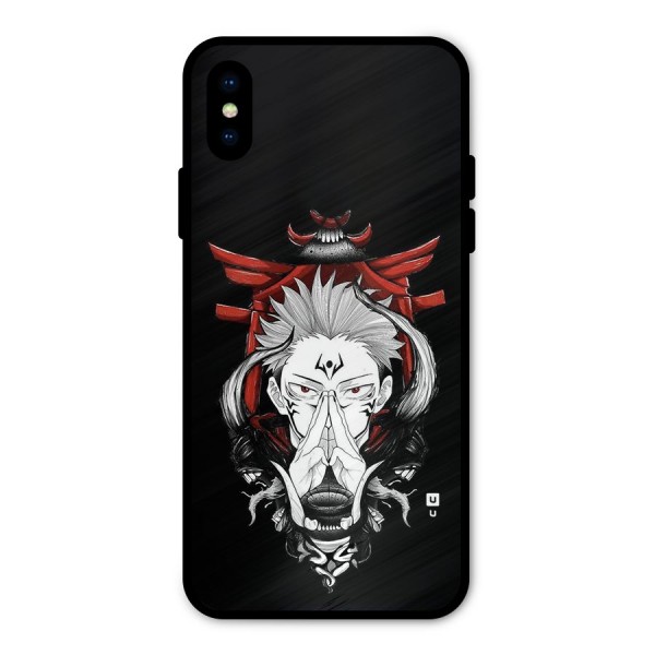 Demon King Sukuna Metal Back Case for iPhone X