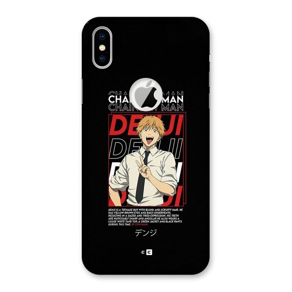 Denji Chainsaw Man Back Case for iPhone X Logo Cut