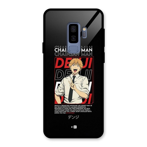 Denji Chainsaw Man Glass Back Case for Galaxy S9 Plus