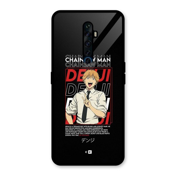 Denji Chainsaw Man Glass Back Case for Oppo Reno2 F