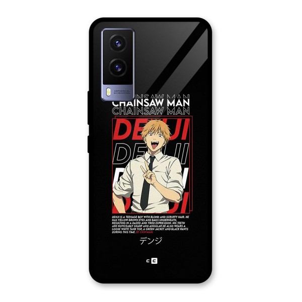 Denji Chainsaw Man Glass Back Case for Vivo V21e 5G