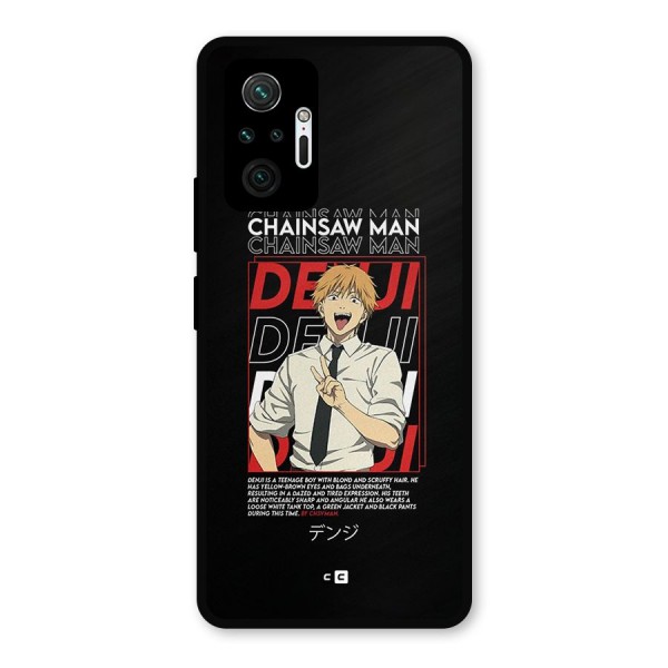 Denji Chainsaw Man Metal Back Case for Redmi Note 10 Pro Max