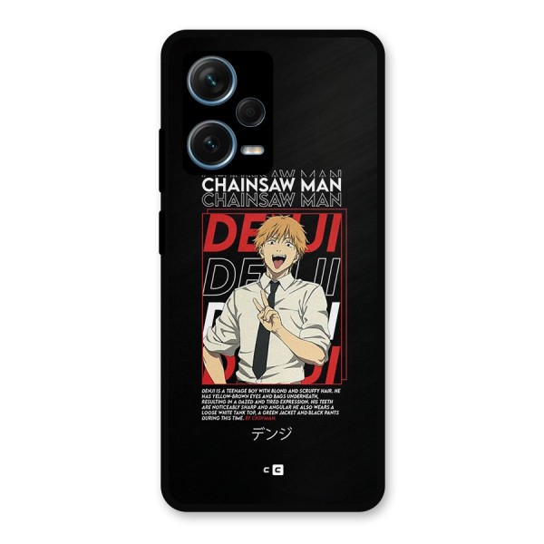 Denji Chainsaw Man Metal Back Case for Redmi Note 12 Pro Plus 5G