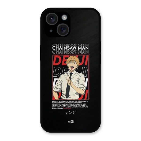Denji Chainsaw Man Metal Back Case for iPhone 15