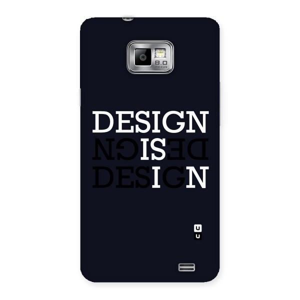 Design is In Typography Back Case for Galaxy S2