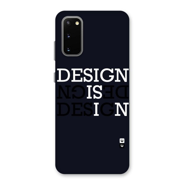 Design is In Typography Back Case for Galaxy S20
