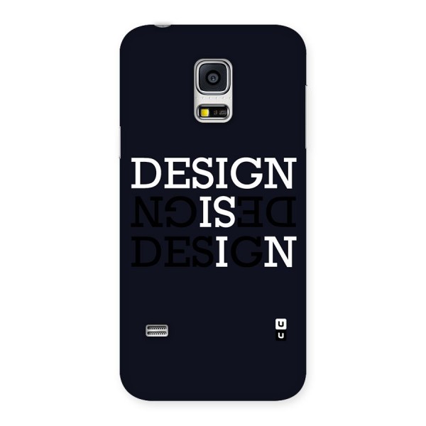 Design is In Typography Back Case for Galaxy S5 Mini
