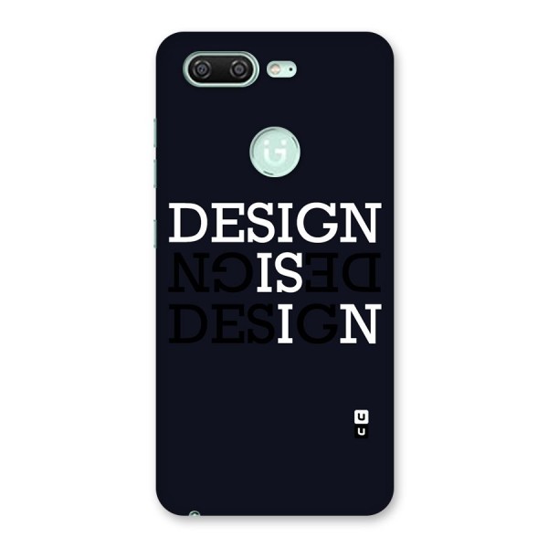 Design is In Typography Back Case for Gionee S10