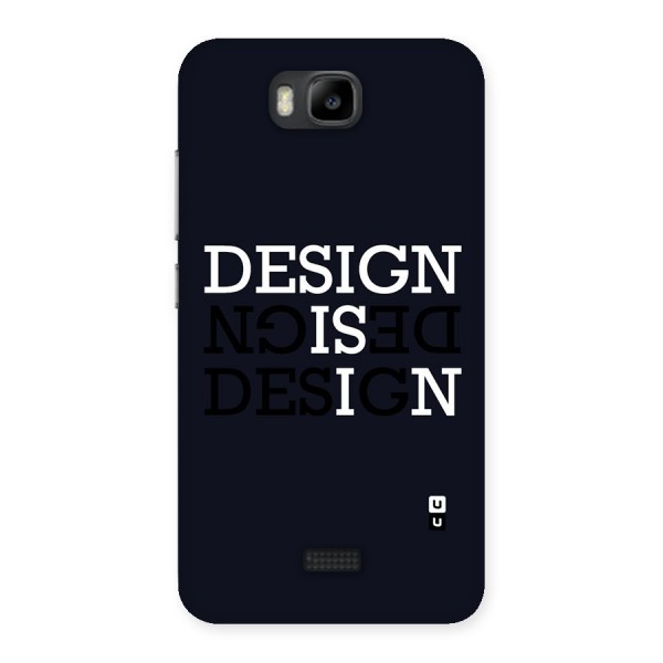 Design is In Typography Back Case for Honor Bee