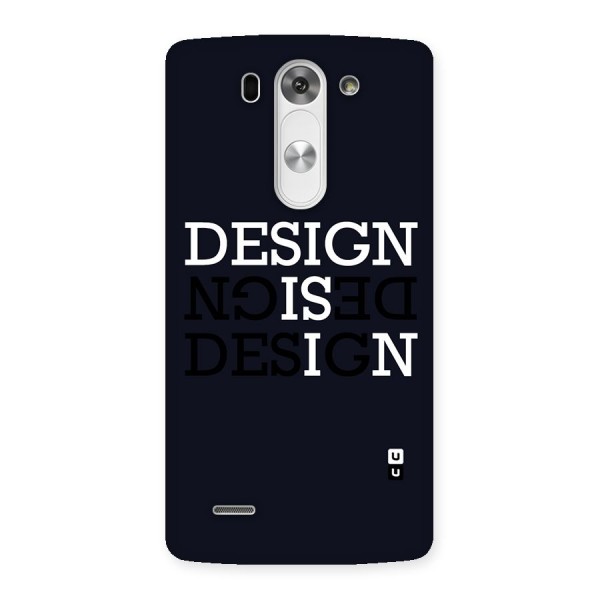 Design is In Typography Back Case for LG G3 Beat